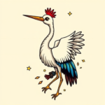 New School Crane Tattoo