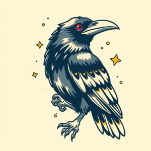 New School Crow Tattoo