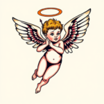 New School Cupid Tattoo