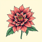 New School Dahlia Tattoo