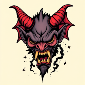 New School Demon Tattoo