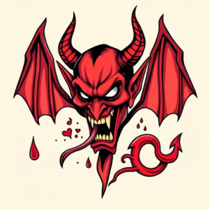 New School Devil Tattoo