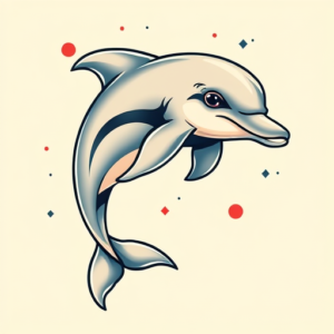 New School Dolphin Tattoo