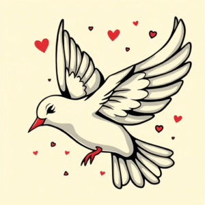 New School Dove Tattoo