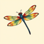 New School Dragonfly Tattoo