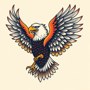New School Eagle Tattoo