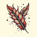 New School Feather Tattoo
