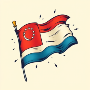 New School Flag Tattoo