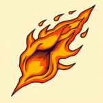 New School Flame Tattoo