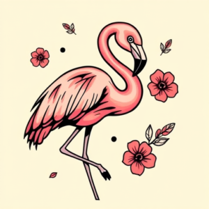 New School Flamingo Tattoo
