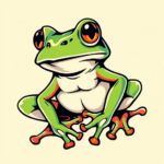 New School Frog Tattoo