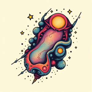 New School Galaxy Tattoo