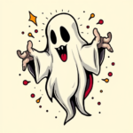 New School Ghost Tattoo