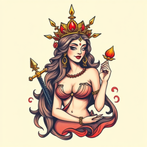 New School Goddess Tattoo