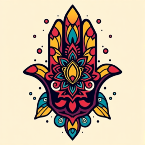 New School Hamsa Tattoo