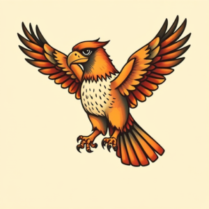 New School Hawk Tattoo