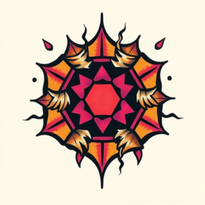 New School Hexagon Tattoo