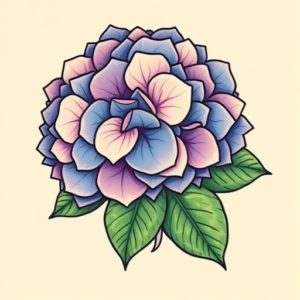 New School Hydrangea Tattoo