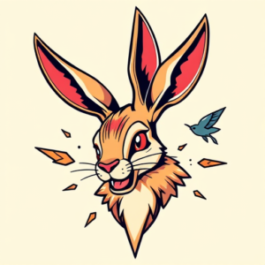 New School Jackalope Tattoo