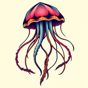New School Jellyfish Tattoo