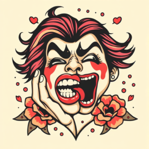 New School Kiss Tattoo