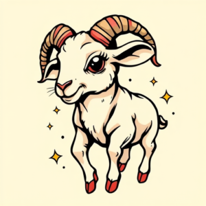 New School Lamb Tattoo
