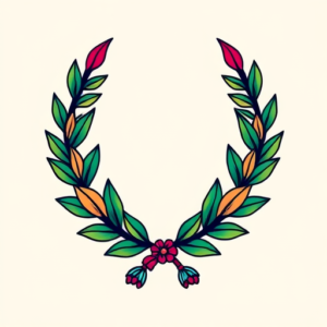 New School Laurel Tattoo
