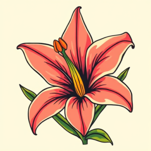 New School Lily Tattoo