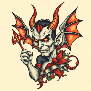 New School Lucifer Tattoo