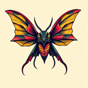 New School Mothman Tattoo