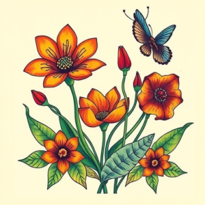 New School Nature Tattoo