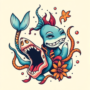 New School Ocean Tattoo