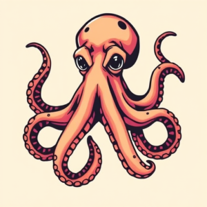 New School Octopus Tattoo