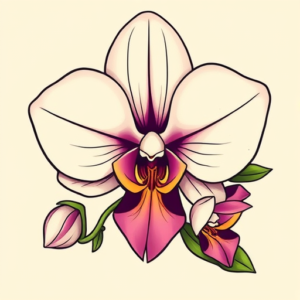 New School Orchid Tattoo