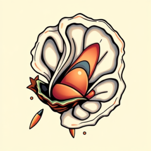 New School Oyster Tattoo