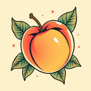 New School Peach Tattoo
