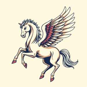 New School Pegasus Tattoo
