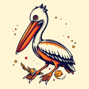 New School Pelican Tattoo