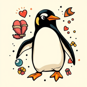 New School Penguin Tattoo
