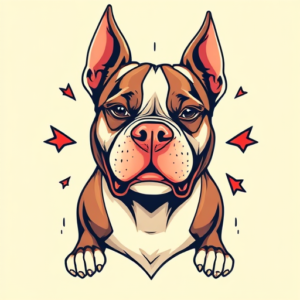 New School Pitbull Tattoo