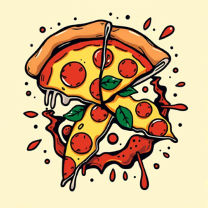 New School Pizza Tattoo