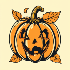 New School Pumpkin Tattoo