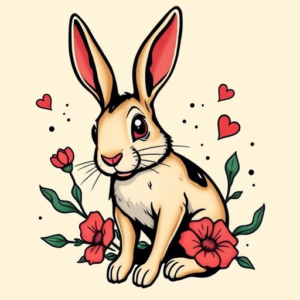 New School Rabbit Tattoo