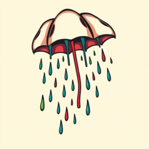 New School Rain Tattoo