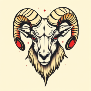 New School Ram Tattoo