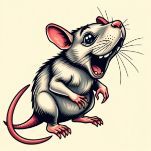 New School Rat Tattoo