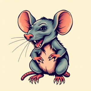 New School Rat Tattoo