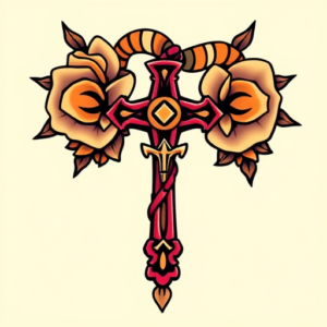 New School Rosary Tattoo