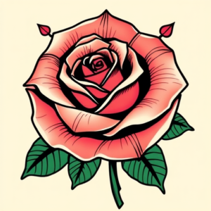 New School Rose Tattoo