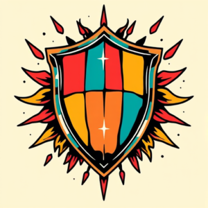 New School Shield Tattoo